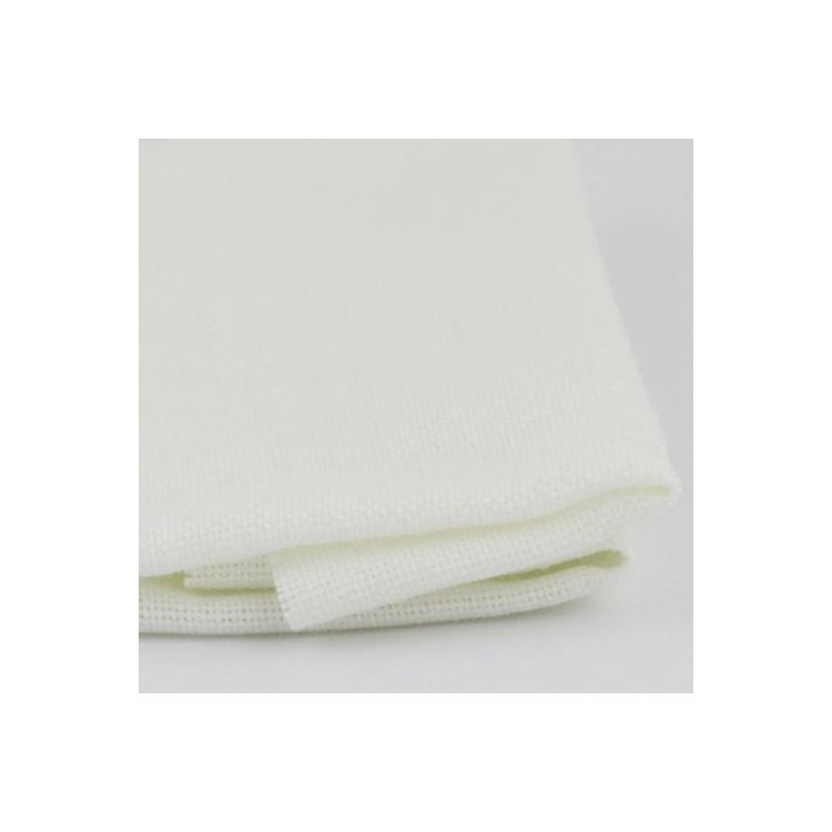 Ткань для вышивания ТПК-190-2 1/78 Оникс (домотканое полотно №30), молочный, 48 п/э, ширина 1,5м - 1
