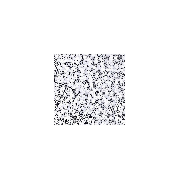 DB-851 Бісер Miyuki Delica Beads 11/0 (прозорий матовий з райдужним напиленням, сніжно білий) - 1