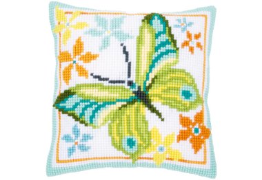  PN-0163342 Зелений метелик. Набір для вишивки хрестиком Vervaco