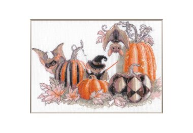  A1031 Тыквенно-летучемышья вечеринка. Набор для вышивки крестиком AINE