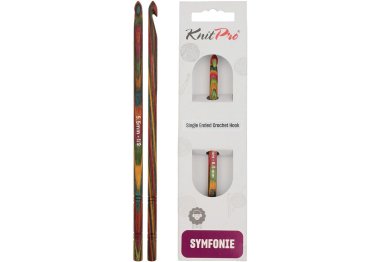 крючки для вязания 20708 Крючок вязальный односторонний Symfonie Wood KnitPro, 15 см, 5.50 мм