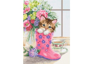  B2390 Симпатичне кошеня. Набір для вишивки хрестиком