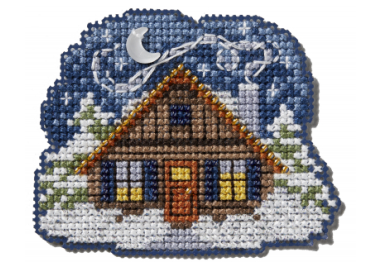 вишивка гладдю MH182434 Затишна хатина. Набір для вишивки в змішаній техниці Mill Hill