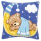 PN-0148196 Мишка в голубом на луне. Набор для вышивки крестом Vervaco - 1 PN-0148196 Мишка в голубом на луне. Набор для вышивки крестом Vervaco - 1