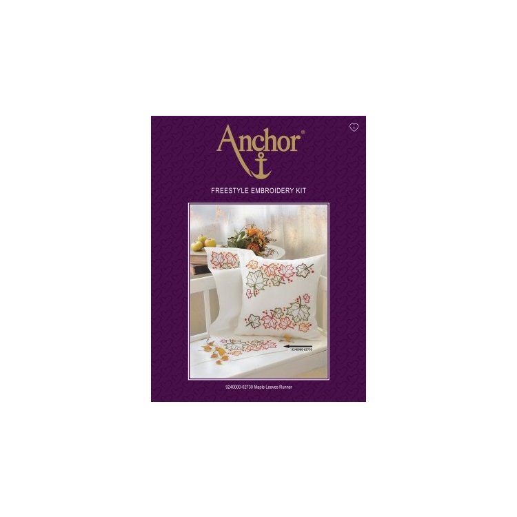 Набор для вышивки дорожки гладью Кленовые листья Anchor арт. 02730 - 1