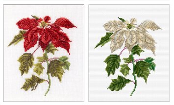 604 Poinsetia Linen. Набір для вишивки хрестом Thea Gouverneur - 1