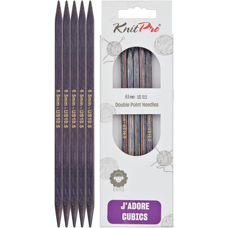 19014 Спицы носочные 6,50 мм J'adore Cubics KnitPro 15 см - 1