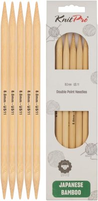 22135 Спиці шкарпеткові Bamboo KnitPro, 20 см, 8.00 мм - 1 22135 Спиці шкарпеткові Bamboo KnitPro, 20 см, 8.00 мм - 1
