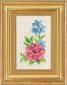 13-1136 Розовые и голубые цветы (Rose &amp; blue flowers. Набор для вышивания крестом PERMIN - 1