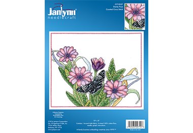  Элегантные цветки. Набор для вышивки крестом Janlynn арт. 017-0107