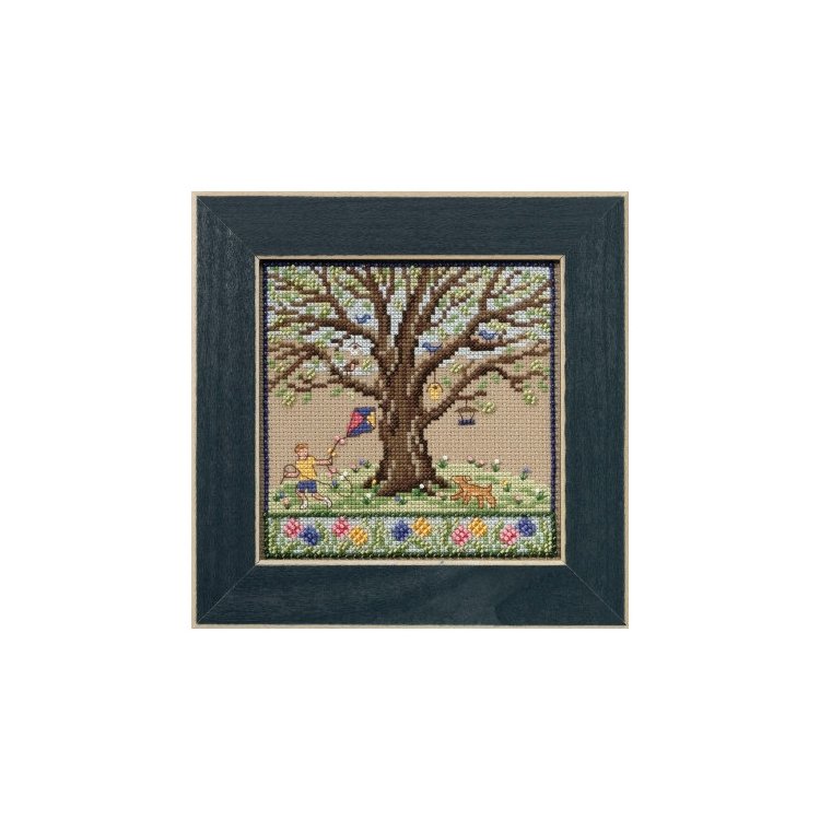 MH171712 Весенний дуб. Набор для вышивки в смешанной технике Mill Hill - 1