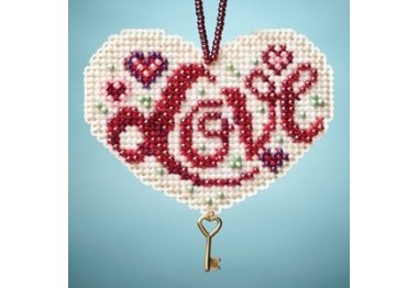 вишивка гладдю MH163106 Люблю. Набір для вишивки в змішаній техніці Mill Hill