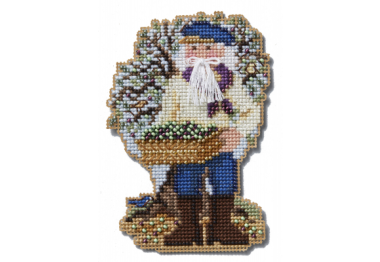 вишивка гладдю MH202432 Збір врожаю оливок. Набір для вишивки в змішаній техниці Mill Hill