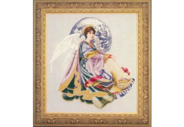  LL51 World peace angel//Мировой Ангел Мира. Схема для вышивки крестом на бумаге Lavender & Lace