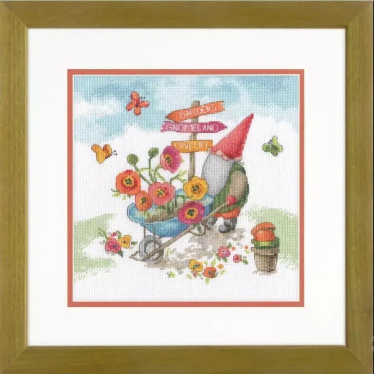 70-35441 Набір для вишивання хрестиком &quot;Garden Gnome&quot; &quot;Садовий гном&quot; DIMENSIONS - 1