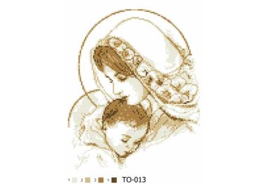  ТО-013 Марія з дитям коричнева. Схема для вишивки бісером (атлас) ТМ Барвиста Вишиванка