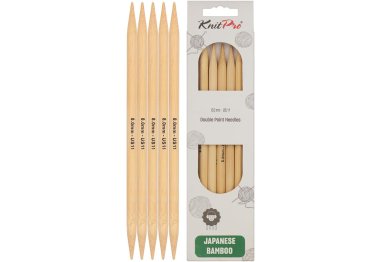 спиці для в'язання 22135 Спиці шкарпеткові Bamboo KnitPro, 20 см, 8.00 мм