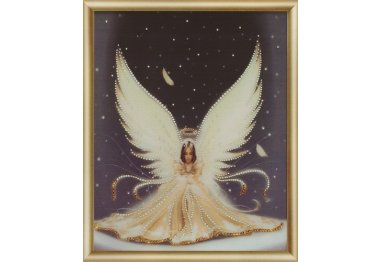 алмазная вышивка КС-140 Рождественский ангел Набор картина стразами