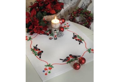  Набор для вышивки скатерти Снегири и Рождество Anchor арт. 03507