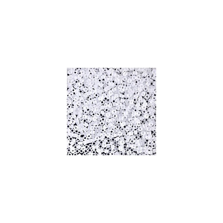 DB-741 Бісер Miyuki Delica Beads 11/0 (прозорий матовий, сніжно білий) - 1