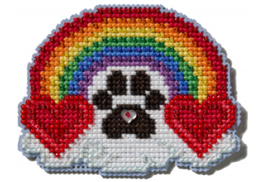 вишивка гладдю MH182515 Любов до тваринок. Набір для вишивки в змішаній техниці Mill Hill