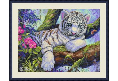 K-260 Білий тигр. Набір для вишивки хрестом Мережка K-260 Білий тигр. Набір для вишивки хрестом Мережка