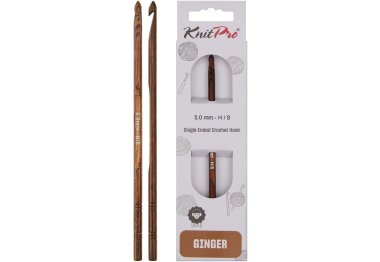 31245 Крючок односторонній Ginger KnitPro, 5.00 мм 31245 Крючок односторонній Ginger KnitPro, 5.00 мм