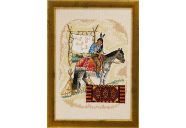  70-4330 Індіанець з конем. Набір для вишивання хрестом PERMIN