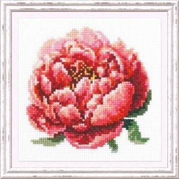 150-009 Красный пион. Набор для вышивки крестом Magic Needle - 1