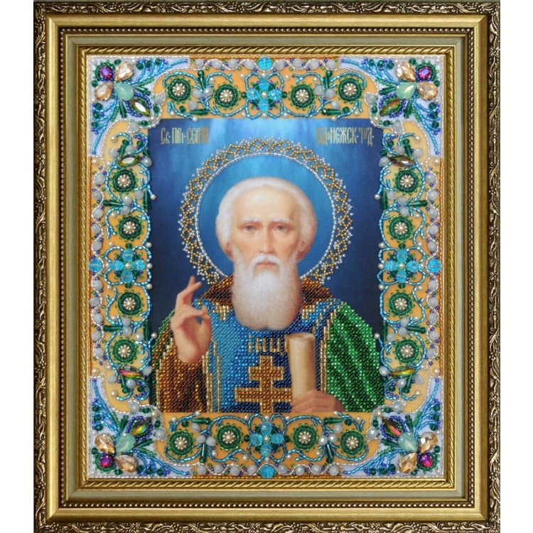Набор для вышивки бисером Икона Святой Сергий Радонежский Р-410 ТМ Картины бисером - 1