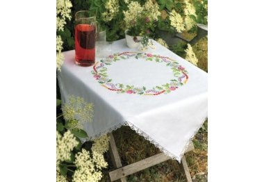  Набор для вышивки скатерти гладью Летние цветы Anchor арт. 09333
