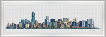 602 Skyline New York Linen. Набір для вишивки хрестом Thea Gouverneur - 1