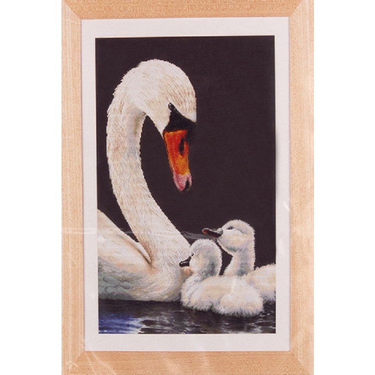 606.05 Swans and Signets Black Aida. Набір для вишивки хрестом Thea Gouverneur - 1