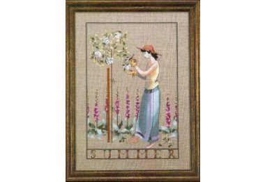  MD50 Summer In My Garden//Лето в моем саду. Схема для вышивки крестиком на бумаге Mirabilia Designs