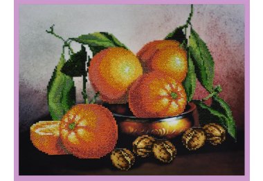 Набор для вышивки бисером Натюрморт с апельсинами P-217 ТМ Картины бисером