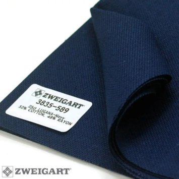 3835/589 Тканина для вишивання фасована Lugana 25 ct. Zweigart 55х70 см - 1