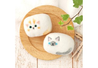  Набор для валяния "Валяное мыло. 2 кота" Hamanaka H441-589