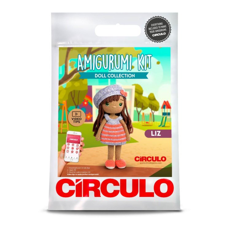 5 AMIGURUMI KIT - DOLLS Liz. Набір для в'язання іграшки - 1
