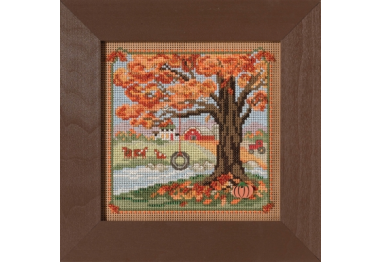 вышивка гладью MH142126 Осенние качели. Набор для вышивки в смешанной технике Mill Hill