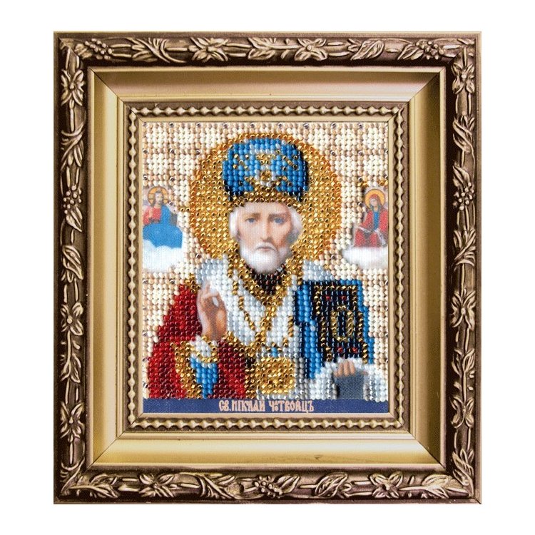 Б-1120 ікона святитель Миколай Чудотворець Набір для вишивки бісером - 1