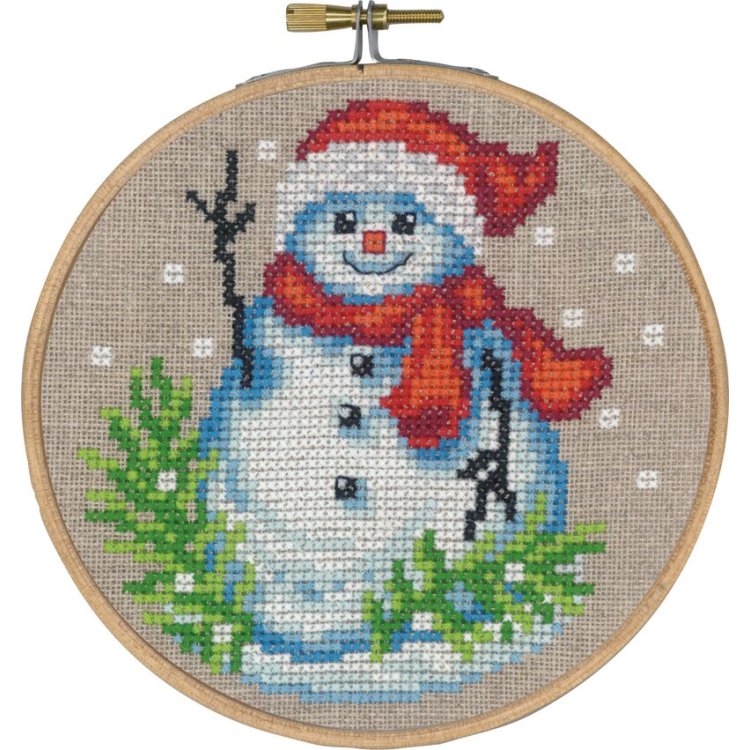 13-8243 Снеговик (Snowman. Набор для вышивания крестом PERMIN - 1 13-8243 Снеговик (Snowman. Набор для вышивания крестом PERMIN - 1