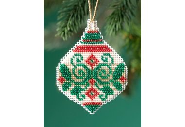 вышивка гладью MH211911 Изумрудное цветение. Набор для вышивки в смешанной технике Mill Hill