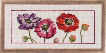 92-0312 Французькі анемони. Набір для вишивання хрестом PERMIN - 1 92-0312 Французькі анемони. Набір для вишивання хрестом PERMIN - 1
