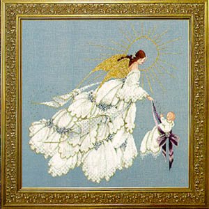 LL52 Angel of Mercy 2 // Ангел Милосердя 2. Схема для вишивки хрестиком на папері Lavender &amp; Lace - 1