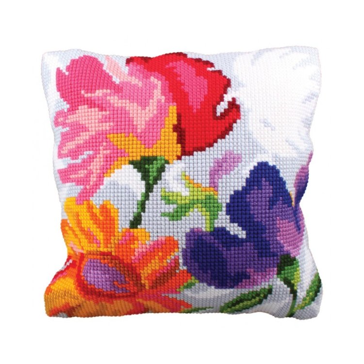5227 Stylish flowers. Набір для вишивки хрестиком Collection D'Art - 1