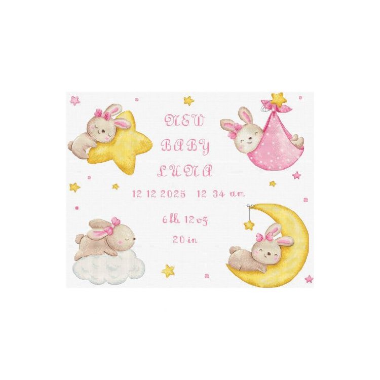 Набір для вишивки хрестиком L9943 Baby Girl record. Letistitch - 1