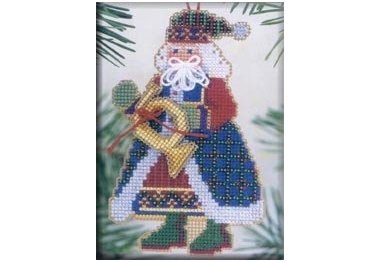 вишивка гладдю MHMS12 Санта. Набір для вишивки в змішаній техниці Mill Hill
