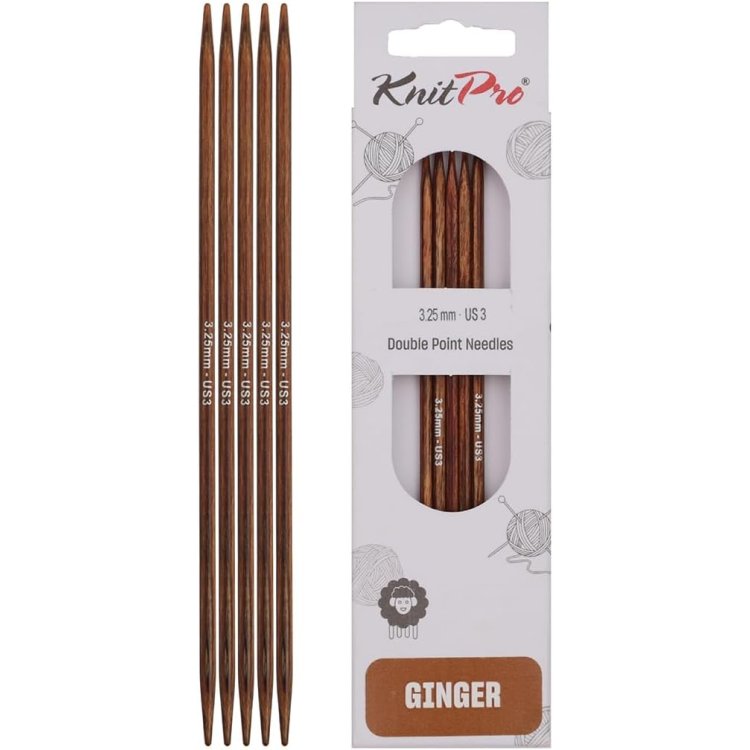 31006 Спицы носочные Ginger KnitPro, 15 см, 3.25 мм - 1