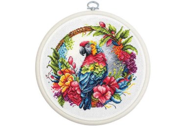  BC201 Тропічний папуга. Luca-S Набір для вишивки хрестиком