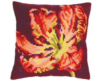 5217 Red tulip. Набір для вишивки хрестиком Collection D'Art - 1